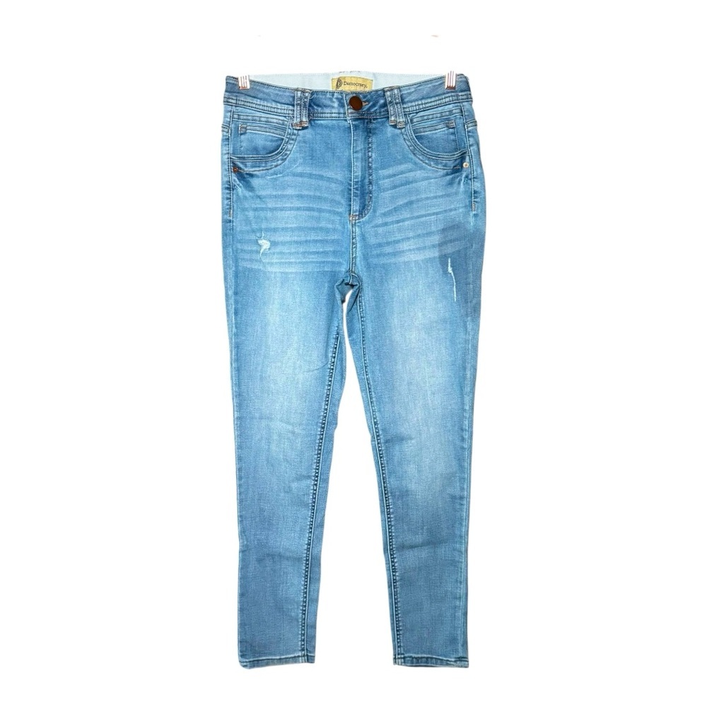DEMOCRACY Ab Technology Blue Skinny Jeans with Stretch 8